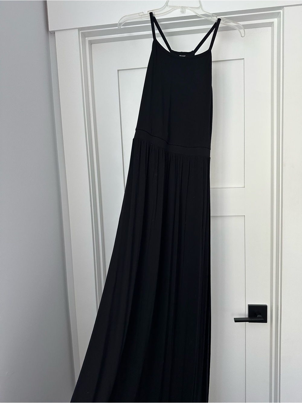 Old Navy Black Maxi Sundress with Spaghetti Straps